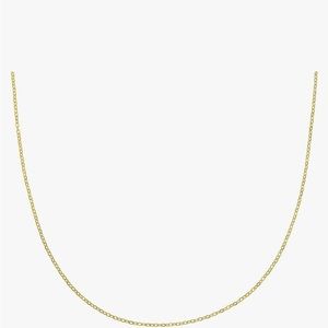 NEW 10k Solid Gold 16” Made in Italy Stamped Diamond Cut Cable Chain.